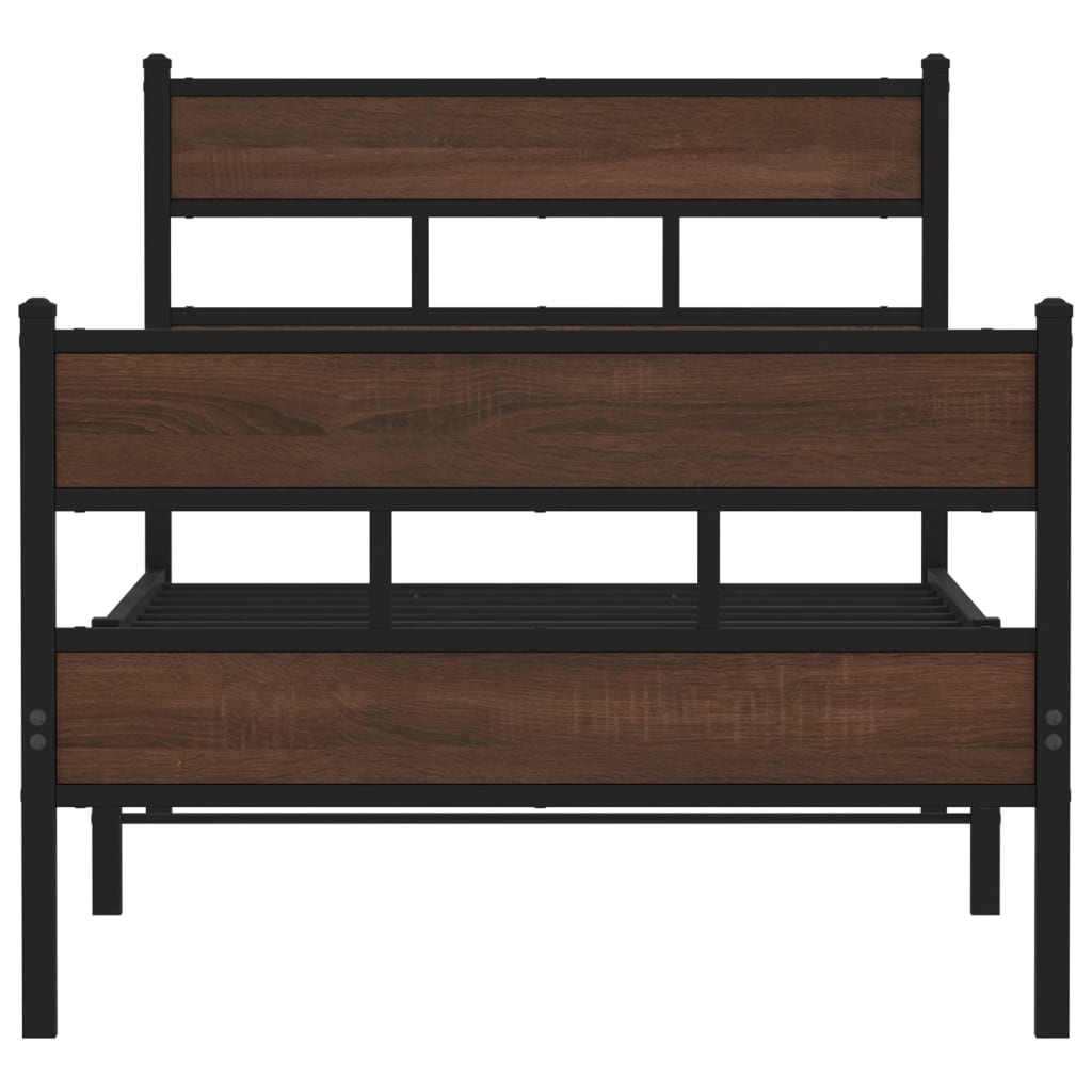 Bed Frame without Mattress with Headboard and Footboard 100x190 cm