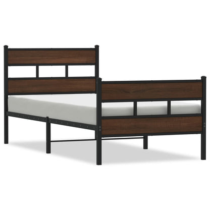 Bed Frame without Mattress with Headboard and Footboard 107x203 cm