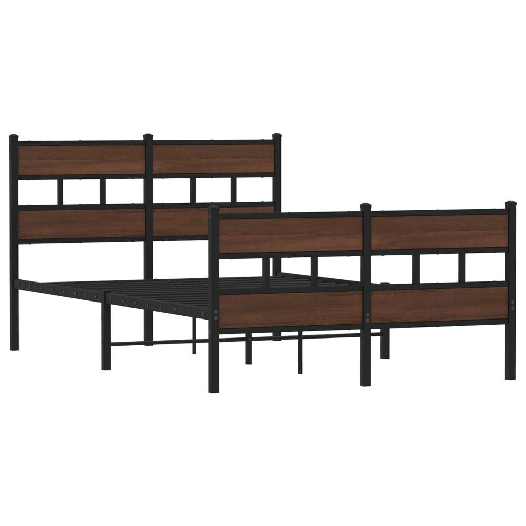 Bed Frame without Mattress with Headboard and Footboard 120x200 cm