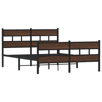 Bed Frame without Mattress with Headboard and Footboard 140x190 cm