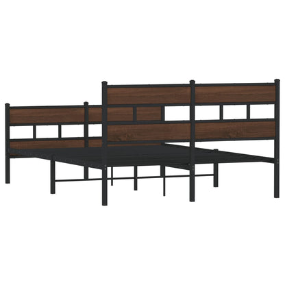 Bed Frame without Mattress with Headboard and Footboard 140x190 cm