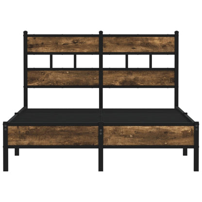 Bed Frame without Mattress with Headboard Sonoma Oak 120x190 cm Small Double
