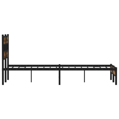 Bed Frame without Mattress with Headboard Sonoma Oak 120x190 cm Small Double