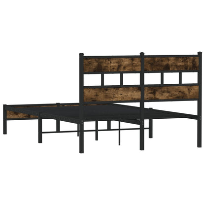 Bed Frame without Mattress with Headboard Sonoma Oak 120x190 cm Small Double