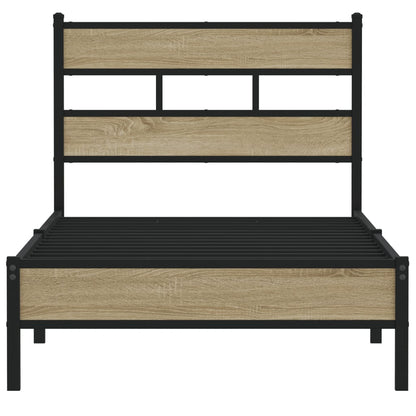Bed Frame without Mattress Sonoma Oak 100x200 cm Engineered Wood