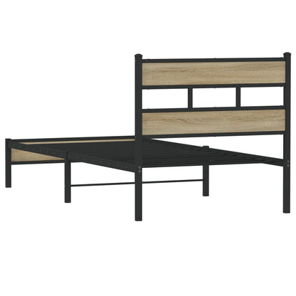 Bed Frame without Mattress Sonoma Oak 100x200 cm Engineered Wood