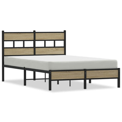 Bed Frame without Mattress Sonoma Oak 120x200 cm Engineered Wood
