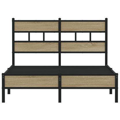 Bed Frame without Mattress Sonoma Oak 120x200 cm Engineered Wood