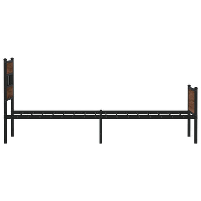 Bed Frame without Mattress Brown Oak 80x200 cm Engineered Wood