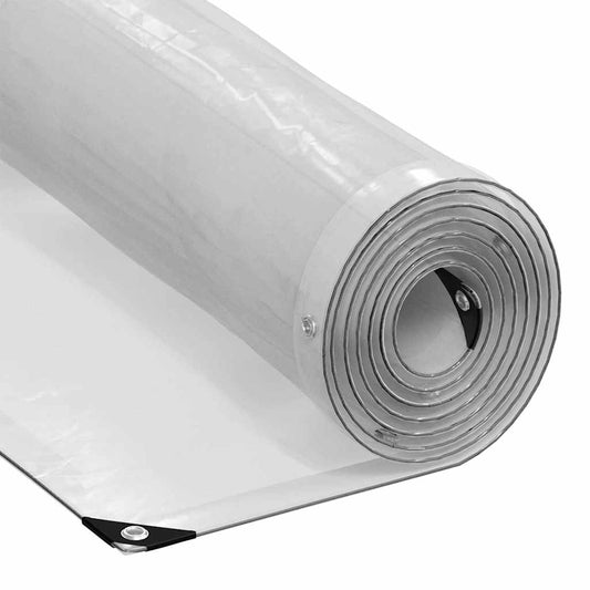 Clear Tarpaulin with Eyelets 4x8 m Polyethylene