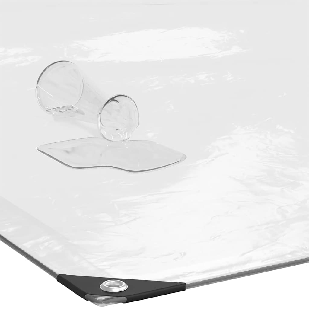 Clear Tarpaulin with Eyelets 4x8 m Polyethylene