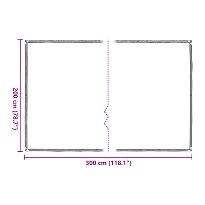 Clear Tarpaulin with Eyelets 2x3 m Polyethylene