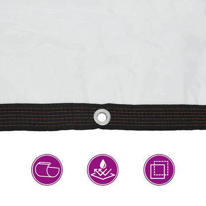 Clear Tarpaulin with Eyelets 8x8 m Polyethylene