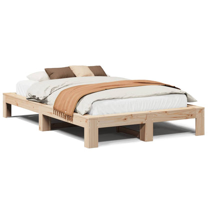 Bed Frame without Mattress 120x200 cm Solid Wood Pine