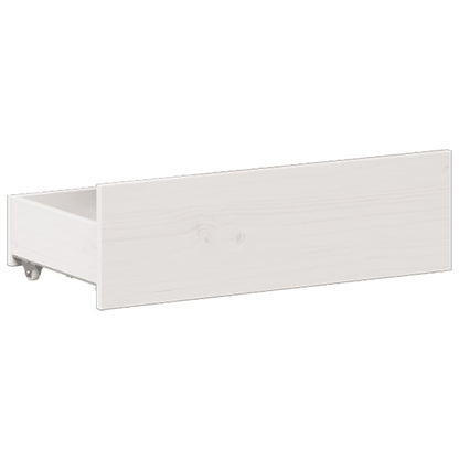 Bed Frame without Mattress with Headboard White 200x200 cm Solid Wood Pine