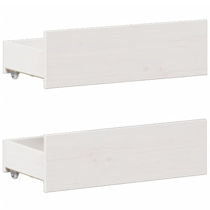 Bed Frame without Mattress with Headboard White 180x200 cm Super King Solid Wood Pine