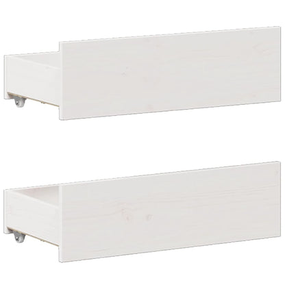 Bed Frame without Mattress with Headboard White 140x200 cm Solid Wood Pine