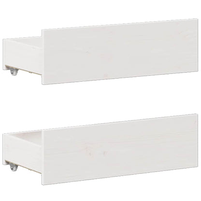 Bed Frame without Mattress with Headboard White 140x190 cm Solid Wood Pine