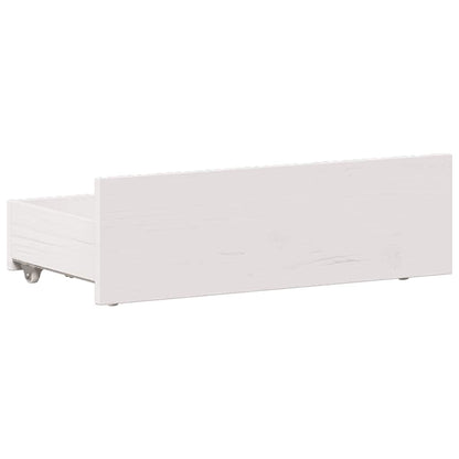 Bed Frame without Mattress with Headboard White 90x190 cm Single Solid Wood Pine