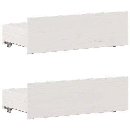 Bed Frame without Mattress with Headboard White 75x190 cm Small Single Solid Wood Pine