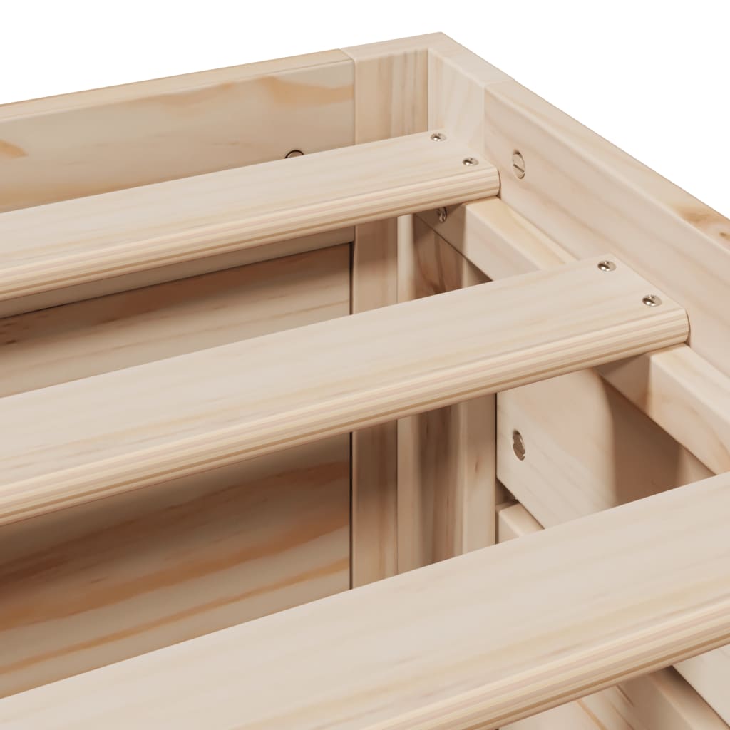 Bed Frame without Mattress with Drawers 120x190 cm Small Double Solid Wood Pine