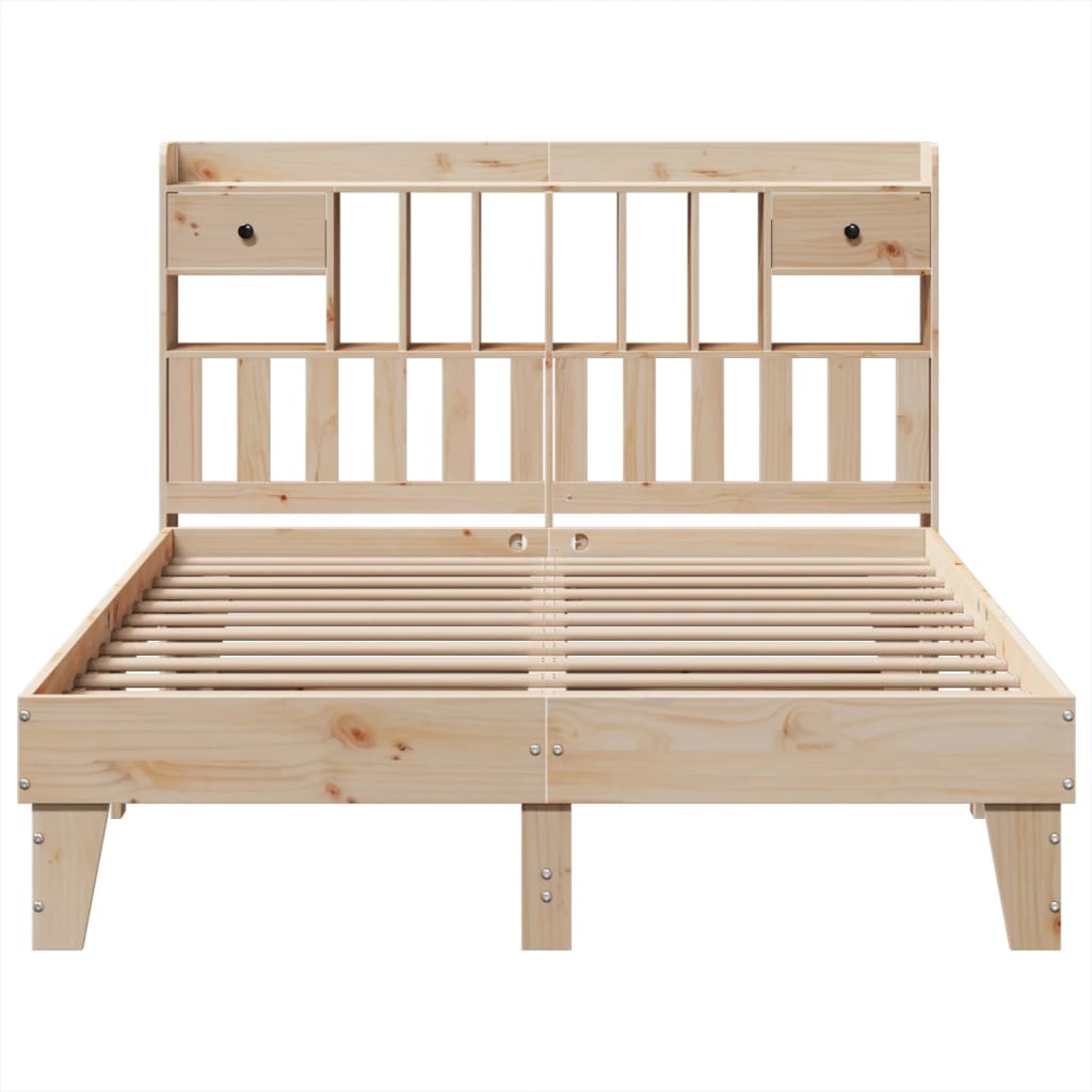 Bed Frame without Mattress 140x200 cm Solid Wood Pine