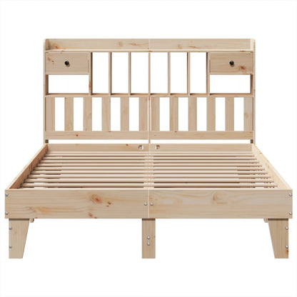 Bed Frame without Mattress 140x200 cm Solid Wood Pine