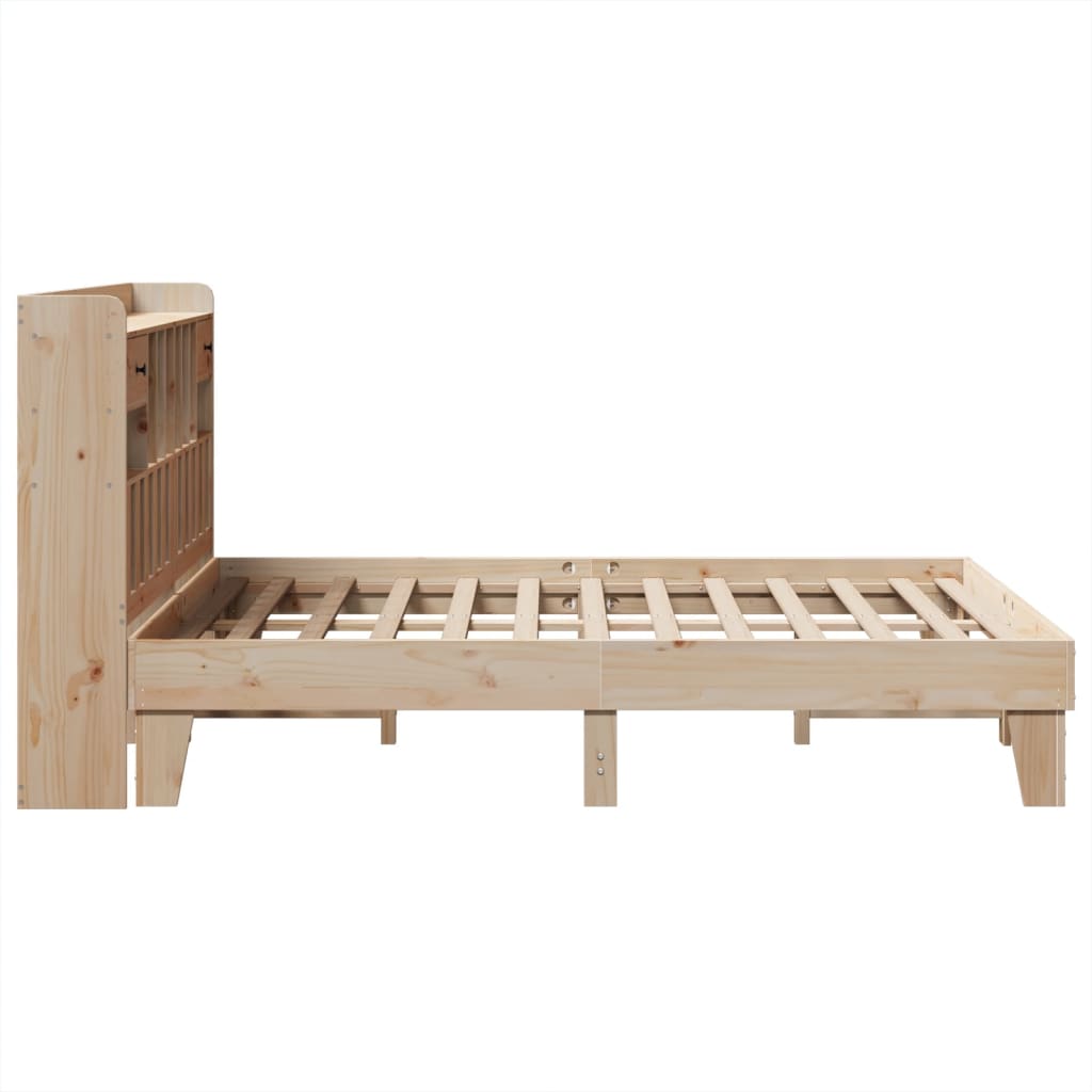 Bed Frame without Mattress 140x200 cm Solid Wood Pine