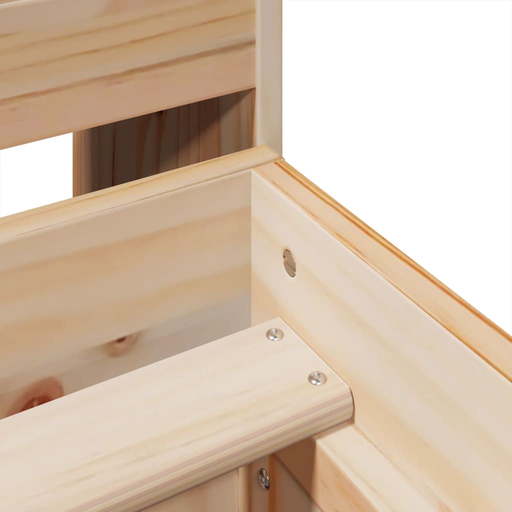 Bed Frame without Mattress 140x200 cm Solid Wood Pine