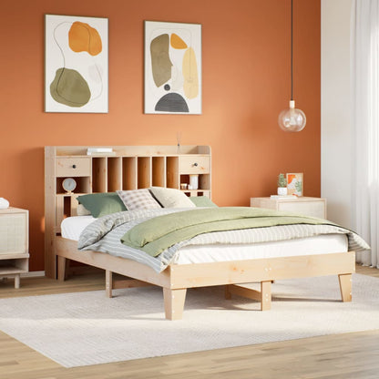 Bed Frame without Mattress 140x200 cm Solid Wood Pine