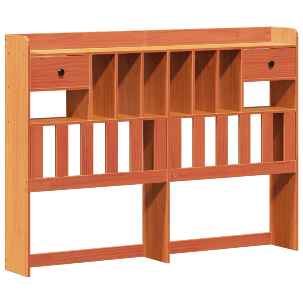 Bed Frame without Mattress Wax Brown 140x200 cm Solid Wood Pine