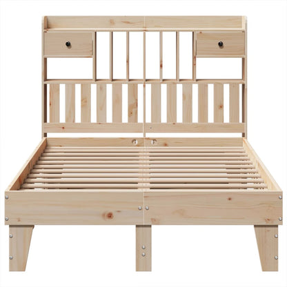Bed Frame without Mattress 135x190 cm Solid Wood Pine