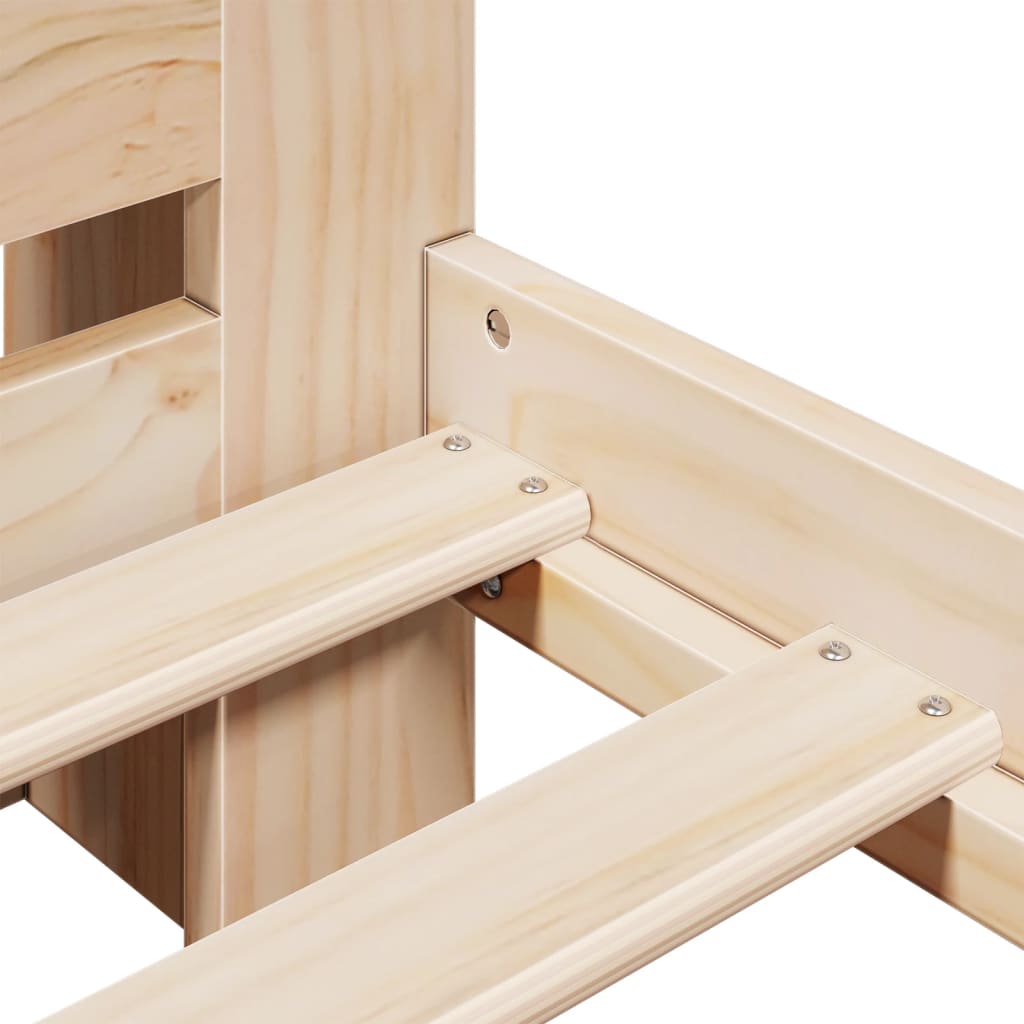 Bookcase Bed without Mattress 135x190 cm Double Solid Wood Pine