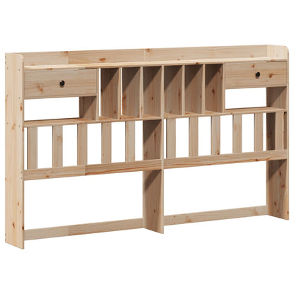 Bookcase Bed without Mattress 180x200 cm Super King Solid Wood Pine