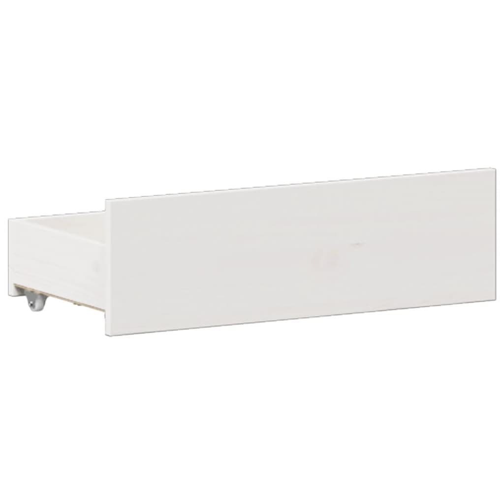 Bookcase Bed without Mattress White 180x200 cm Super King Solid Wood Pine