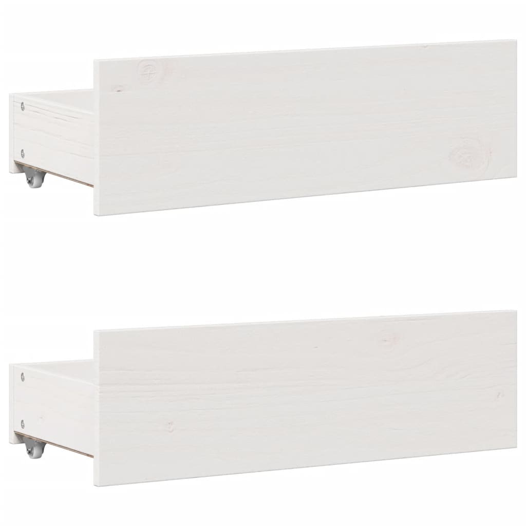 Bookcase Bed without Mattress White 75x190 cm Small Single Solid Wood Pine