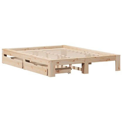 Bed Frame without Mattress 160x200 cm Solid Wood Pine