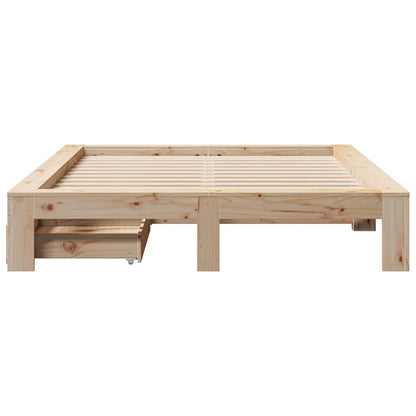 Bed Frame without Mattress 160x200 cm Solid Wood Pine