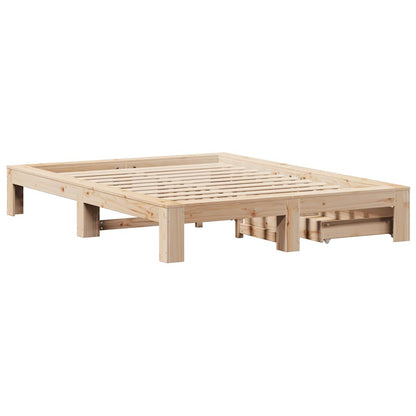 Bed Frame without Mattress 160x200 cm Solid Wood Pine