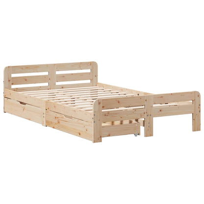 Bed frame without Mattress 120x200 cm Solid Wood Pine