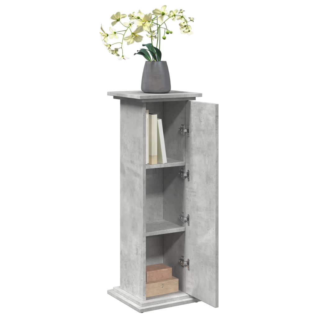 Display Stand with Storage Concrete Grey 31x30x90 cm Engineered Wood