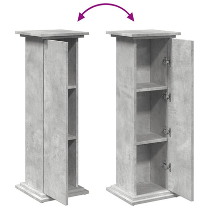 Display Stand with Storage Concrete Grey 31x30x90 cm Engineered Wood