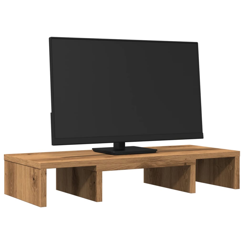 Monitor Stand Adjustable Artisian Oak 60x24x10.5 cm Engineered Wood