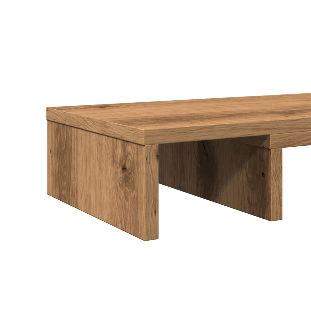 Monitor Stand Adjustable Artisian Oak 60x24x10.5 cm Engineered Wood