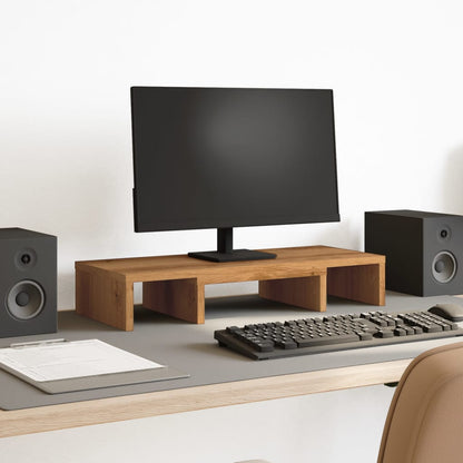 Monitor Stand Adjustable Artisian Oak 60x24x10.5 cm Engineered Wood