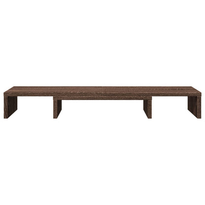Monitor Stand Riser Adjustable Brown Oak 80x24x10.5 cm Engineered Wood