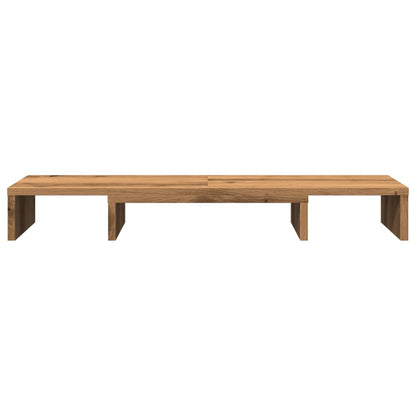 Monitor Stand Riser Adjustable Artisian Oak 80x24x10.5 cm Engineered Wood