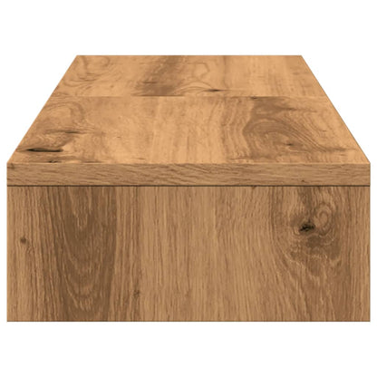 Monitor Stand Riser Adjustable Artisian Oak 80x24x10.5 cm Engineered Wood