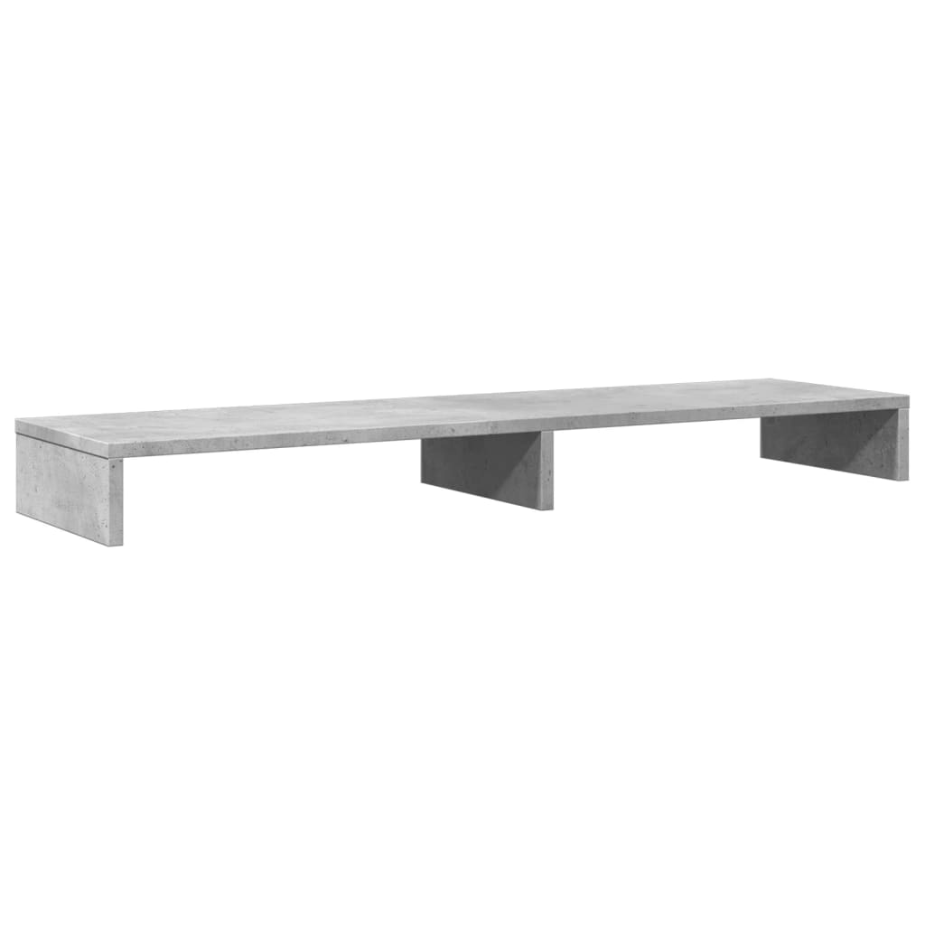 Monitor Stand Concrete Grey 100x27x10 cm Engineered Wood
