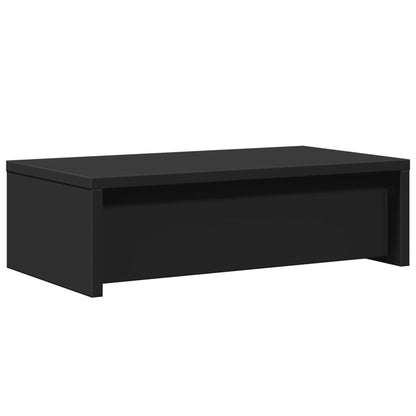 Monitor Stand with Drawers Black 50x27x15 cm Engineered Wood
